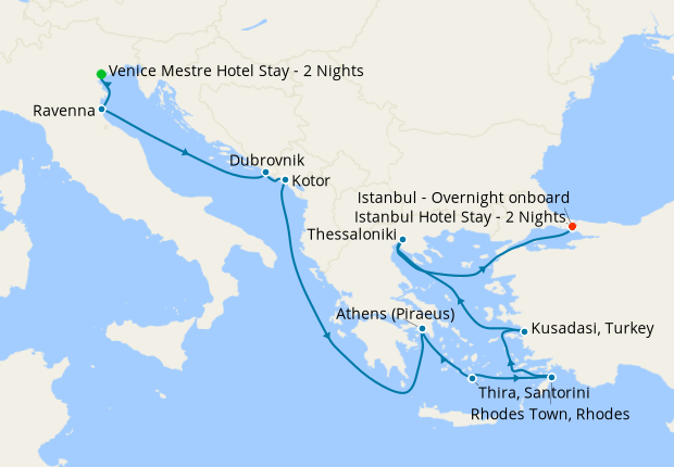 Cruise Itinerary Map
