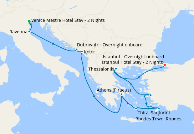 Cruise Itinerary Map