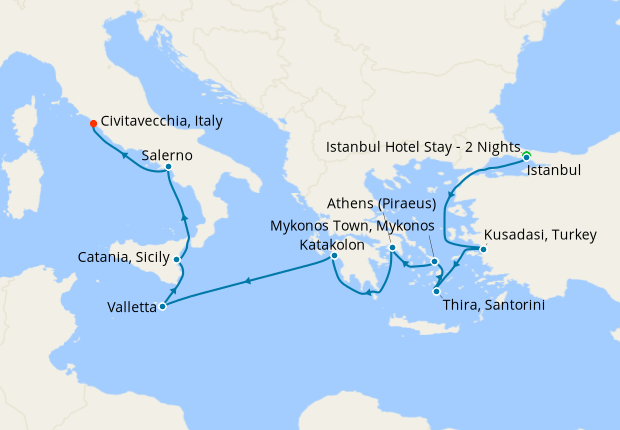 Cruise Itinerary Map