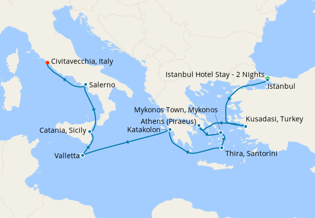 Cruise Itinerary Map