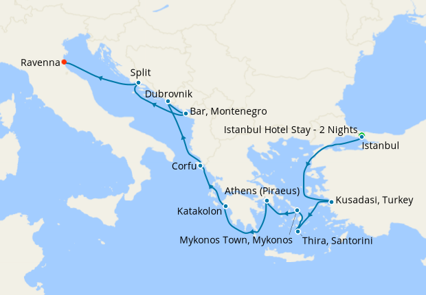 Cruise Itinerary Map