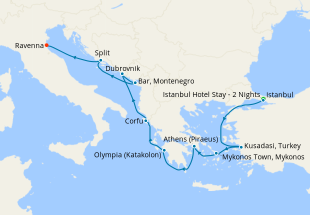 Cruise Itinerary Map