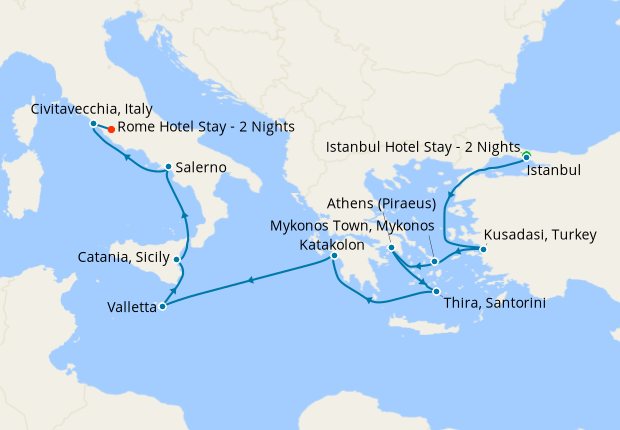 Cruise Itinerary Map