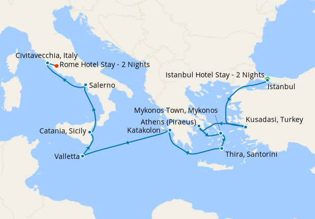 Cruise Itinerary Map
