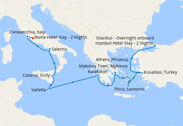 Cruise Itinerary Map