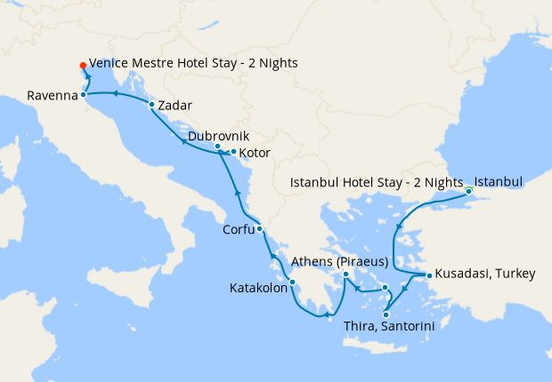 Cruise Itinerary Map
