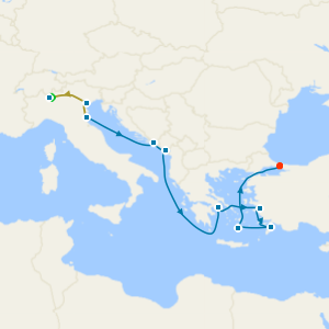 Lake Como and Venice Stays with Greek Isles to Istanbul