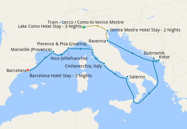 Cruise Itinerary Map