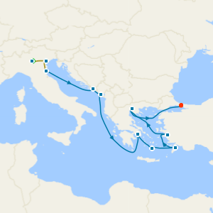 Lake Garda and Venice Stays with Greek Isles to Istanbul