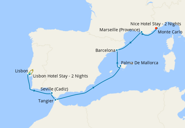 Cruise Itinerary Map