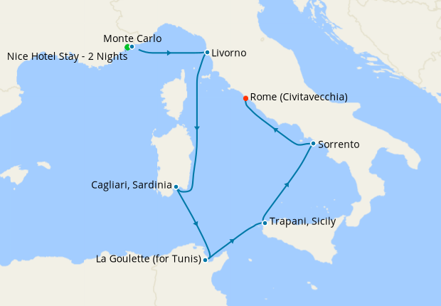 Cruise Itinerary Map