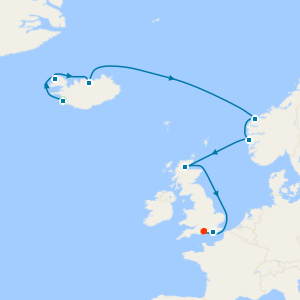 Iceland, Scotland & Norway from Reykjavik to Southampton with Stay
