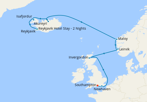 Cruise Itinerary Map