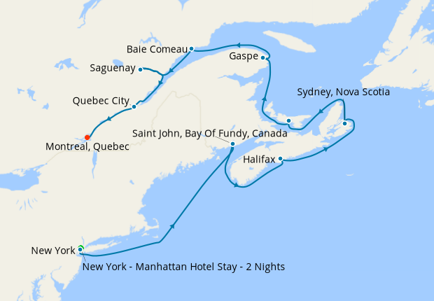 Cruise Itinerary Map