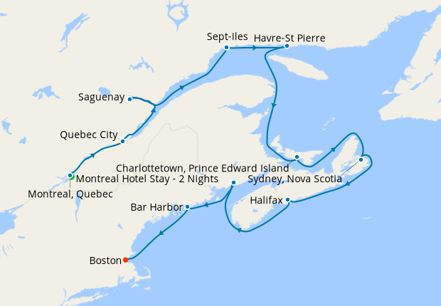 Cruise Itinerary Map