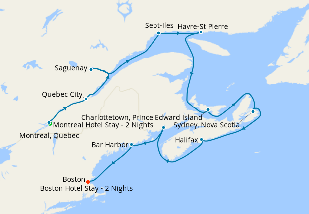 Cruise Itinerary Map