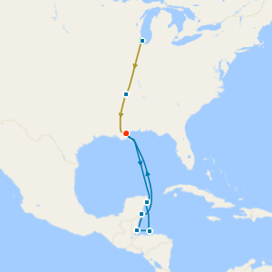 America's Music Cities & Caribbean with Harvest Caye, Cozumel and Roatan from New Orleans