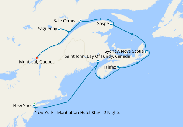 Cruise Itinerary Map