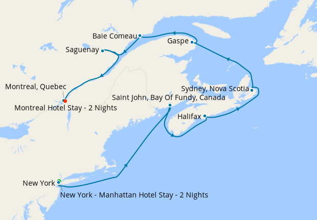 Cruise Itinerary Map