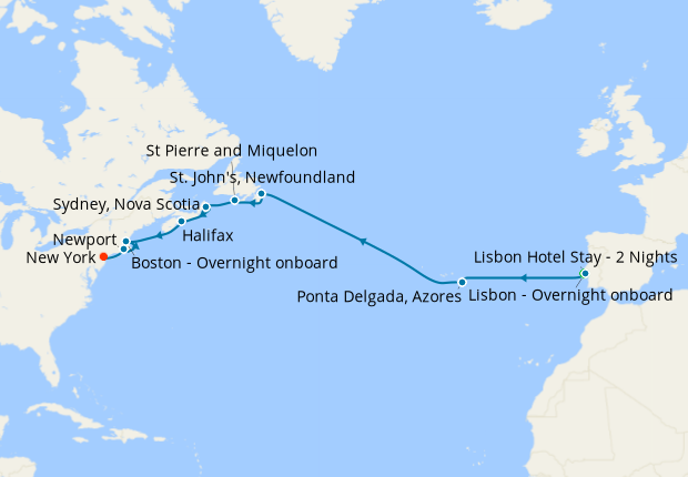 Cruise Itinerary Map