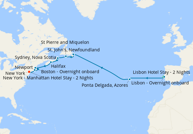 Cruise Itinerary Map