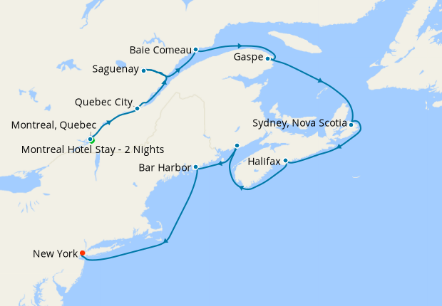 Cruise Itinerary Map