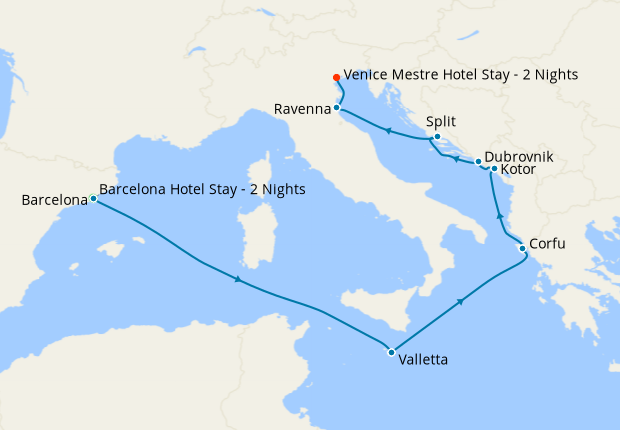 Cruise Itinerary Map