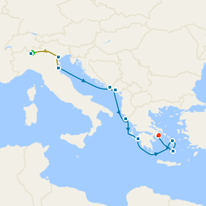 Lake Como, Venice & Athens Stays with Greek Isles