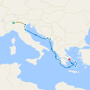 Lake Como, Venice & Athens Stays with Greek Isles