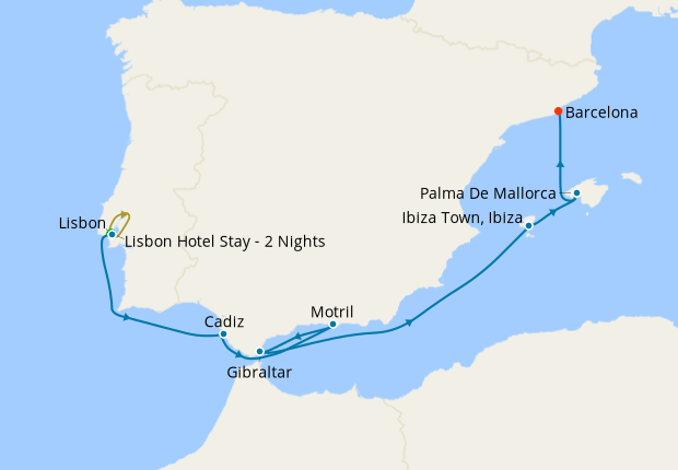 Cruise Itinerary Map