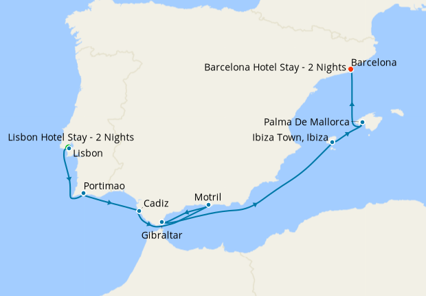 Cruise Itinerary Map