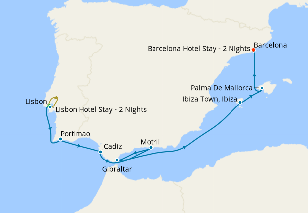Cruise Itinerary Map