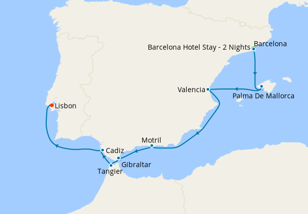Cruise Itinerary Map
