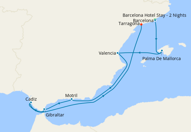 Cruise Itinerary Map