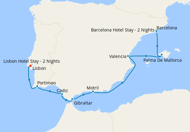 Cruise Itinerary Map
