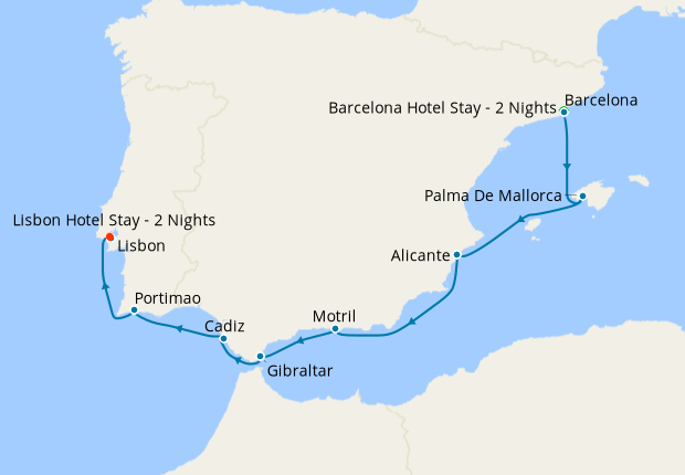 Cruise Itinerary Map