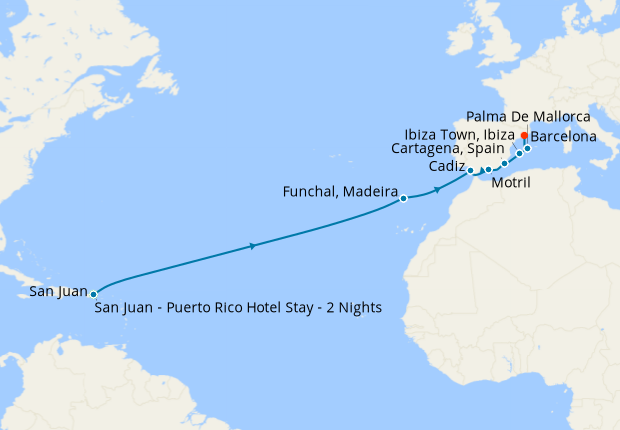 Cruise Itinerary Map