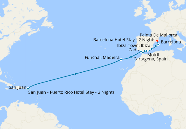 Cruise Itinerary Map