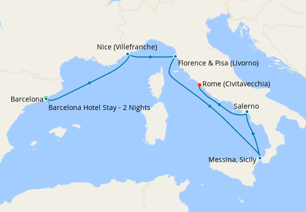 Cruise Itinerary Map