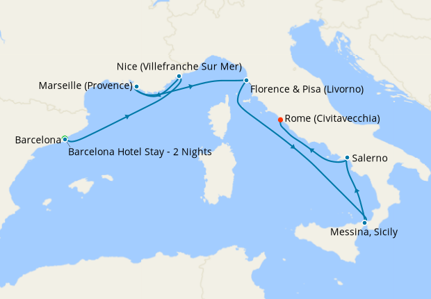 Cruise Itinerary Map