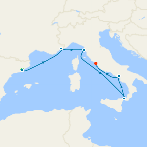 France & Italy from Barcelona with Stay