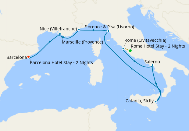 Cruise Itinerary Map