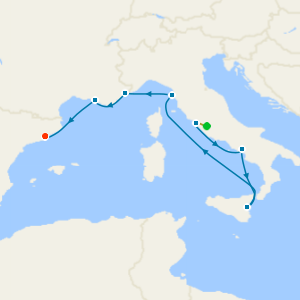 France & Italy from Rome with Rome and Barcelona Stays