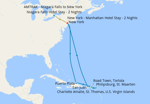 Cruise Itinerary Map