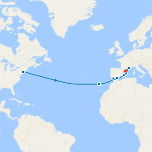 Transatlantic & Azores with New York and Barcelona Stays