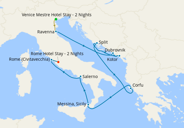 Cruise Itinerary Map