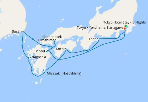 Cruise Itinerary Map
