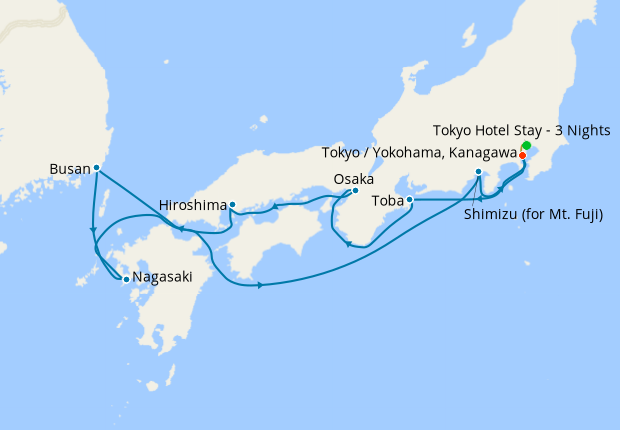 Cruise Itinerary Map