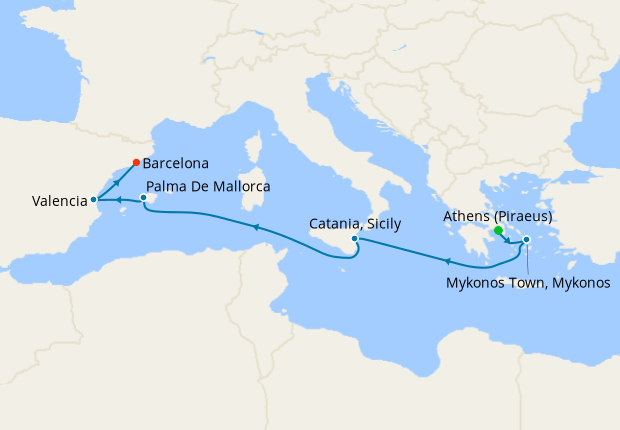 Cruise Itinerary Map
