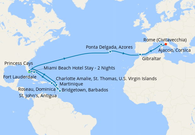 Cruise Itinerary Map